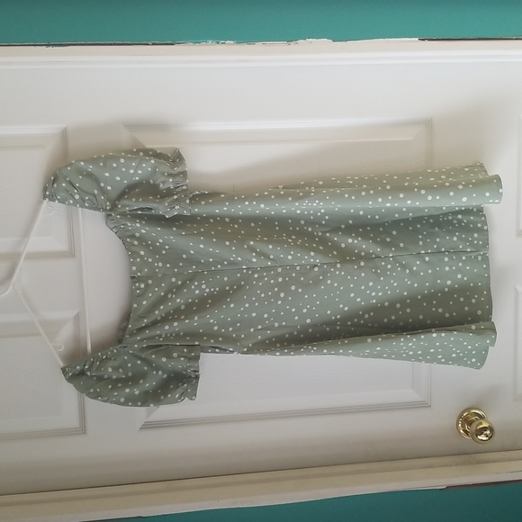 Cute shein green dress polka dots - Picture 6 of 6